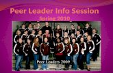Peer Leader Info Session Spring 2010