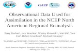 Observational Data Used for Assimilation in the NCEP North American Regional Reanalysis