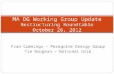 MA DG Working Group Update Restructuring Roundtable October 26, 2012