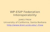 WP-ESIP Federation Interoperability