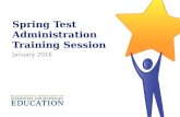 Spring Test Administration  Training Session
