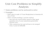 Unit Cost Problems to Simplify Analysis