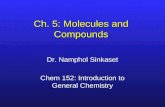 Ch. 5: Molecules and Compounds