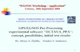 “EGNOS Workshop – application” Cracow ,   24th September 2004
