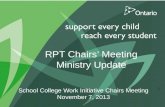 RPT Chairs’ Meeting Ministry Update