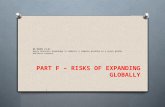 PART  F  –  RISKS OF EXPANDING GLOBALLY