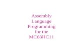 Assembly Language Programming for the MC68HC11
