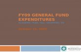 FY09 General Fund Expenditures Academic Year: Fall ‘08/Spring ‘09