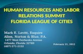 HUMAN RESOURCES AND LABOR RELATIONS SUMMIT FLORIDA LEAGUE OF CITIES