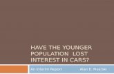 Have the younger population  lost interest in cars?
