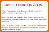 Unit 1 Exam: Q5 & Q6