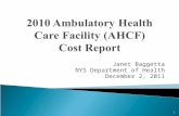 2010 Ambulatory Health Care Facility (AHCF)  Cost Report