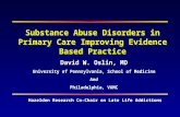 Substance Abuse Disorders in Primary Care Improving Evidence Based Practice