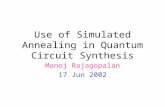 Use of Simulated Annealing in Quantum Circuit Synthesis