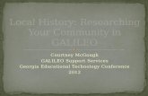 Local History: Researching Your Community in GALILEO