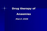 Drug therapy of Anaemias