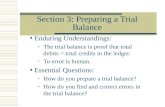 Section 3: Preparing a Trial Balance