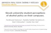 Slovak university student perception s  of alcohol policy on their campuses.