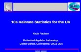 10s Rainrate Statistics for the UK