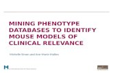 Mining phenotype databases to identify mouse models of clinical relevance