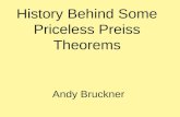 History Behind Some Priceless Preiss Theorems