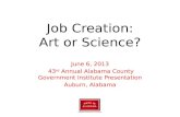Job Creation: Art or Science?
