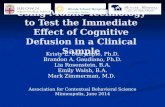 Using Mobile Technology to Test the Immediate Effect of Cognitive  Defusion  in a Clinical Sample