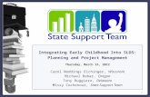 Integrating Early Childhood Into SLDS: Planning and Project  Management Thursday, March  15 , 2012