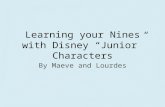 Learning your  Nines with Disney  “Junior”  Characters