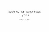 Review of Reaction Types