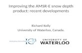 Improving the AMSR-E snow  d epth  p roduct: recent developments