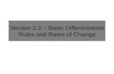 Section 2.2 – Basic Differentiation Rules and Rates of Change