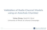 Validation  of Radio Channel Models using an Anechoic Chamber