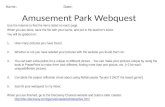 Amusement Park  Webquest
