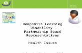 Hampshire Learning Disability  Partnership Board Representatives Health Issues