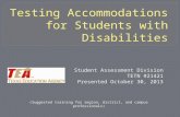 Testing Accommodations for Students with Disabilities