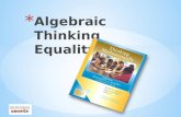 Algebraic Thinking Equality