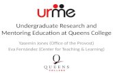 Undergraduate Research and Mentoring Education at Queens College