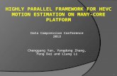Highly Parallel Framework for HEVC Motion Estimation on Many-core Platform
