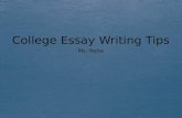 College Essay Writing Tips
