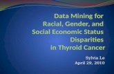 Data Mining for  Racial, Gender, and  Social Economic Status  Disparities  in Thyroid Cancer