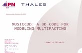 Musicc3d: a 3d code for modeling  Multipacting