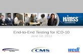 End-to-End Testing for ICD-10 June 18, 2013