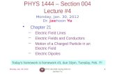 PHYS 1444 – Section  004 Lecture  #4