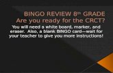 BINGO REVIEW 8 th  GRADE Are you ready for the CRCT?