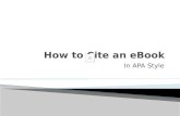 How to Cite an eBook