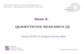 Week 9:  QUANTITATIVE RESEARCH (3)