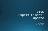 VIVO Expert Finder  Update