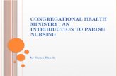 Congregational Health Ministry : An Introduction to Parish Nursing