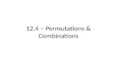 12.4 – Permutations & Combinations